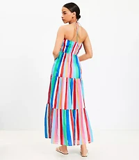 LOFT Beach Halter Maxi Swimsuit Coverup Pocket Dress