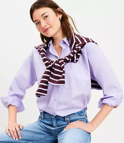 Poplin Everyday Oversized Pocket Shirt