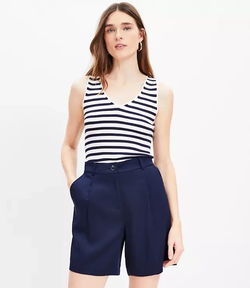 Pleated Shorts Emory with 7 Inch Inseam