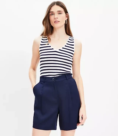 Pleated Shorts Emory with 7 Inch Inseam