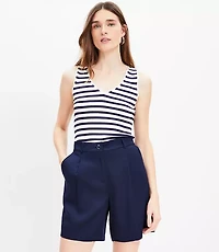 Pleated Shorts Emory with 7 Inch Inseam