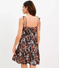 LOFT Beach Reef Tie Strap Tiered Mini Dress