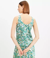 Paisley Hi-Lo Hem Tank Top