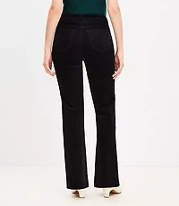 Curvy Five Pocket Slim Flare Pants Velvet