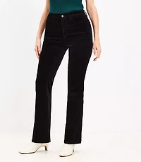 Curvy Five Pocket Slim Flare Pants Velvet