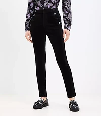 Curvy Mariner Skinny Pants Velvet