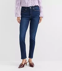 Curvy Mid Rise Skinny Jeans Vintage Dark Wash