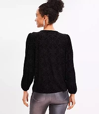 Petite Mosaic Cozy Velour Top