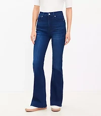 High Rise Slim Flare Jeans Dark Wash