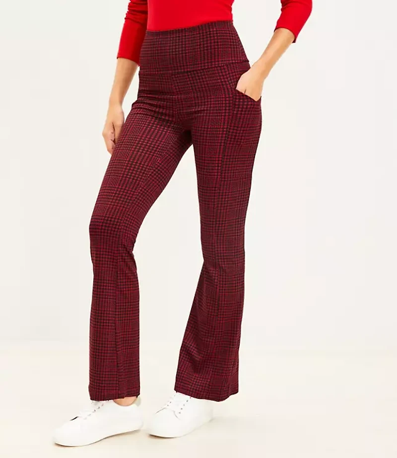 Lou & Grey Houndstooth Luvstretch Side Pocket Flare Pants