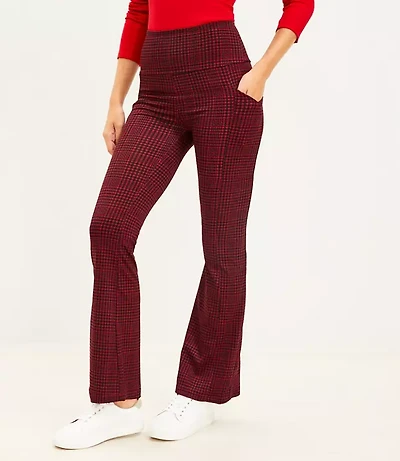 Lou & Grey Houndstooth Luvstretch Side Pocket Flare Pants