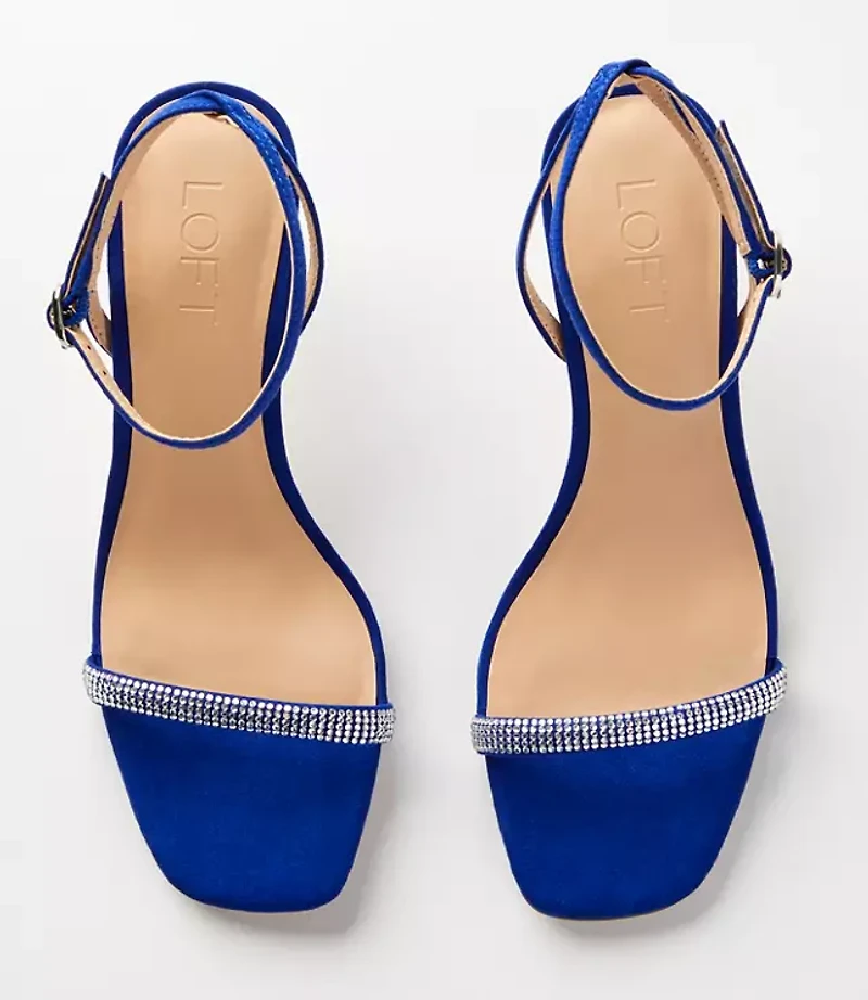 Crystal Ankle Strap Heels
