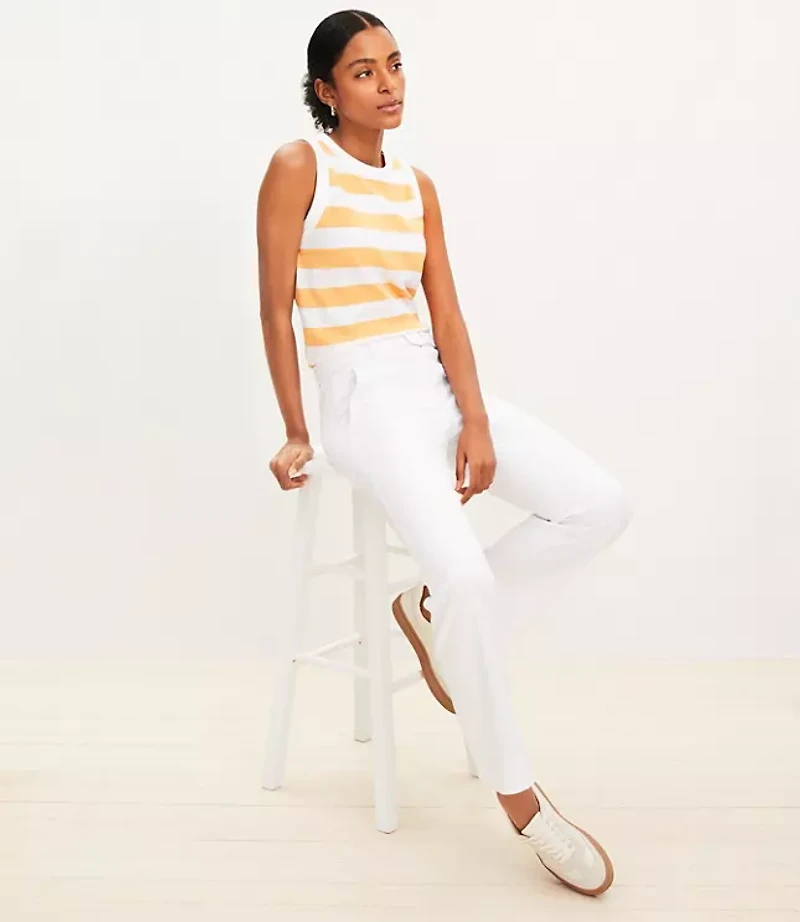 Belted Sutton Kick Crop Pants