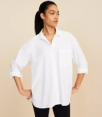 Lou & Grey Oversized Wanderweave Pocket Tunic Shirt