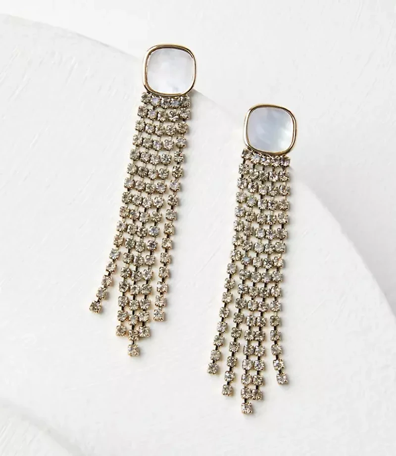Mother Of Pearl Linear Earrings