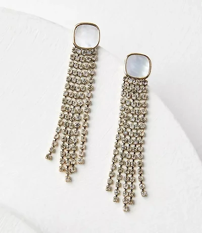 Mother Of Pearl Linear Earrings