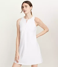 Lou & Grey Zip Softsculpt Mini Tennis Dress