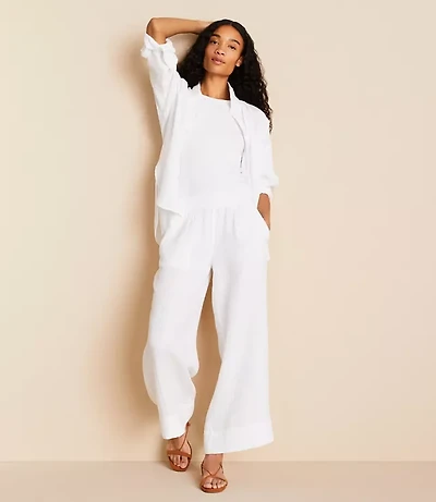 Lou & Grey Triple Cloth Wide Leg Crop Pants