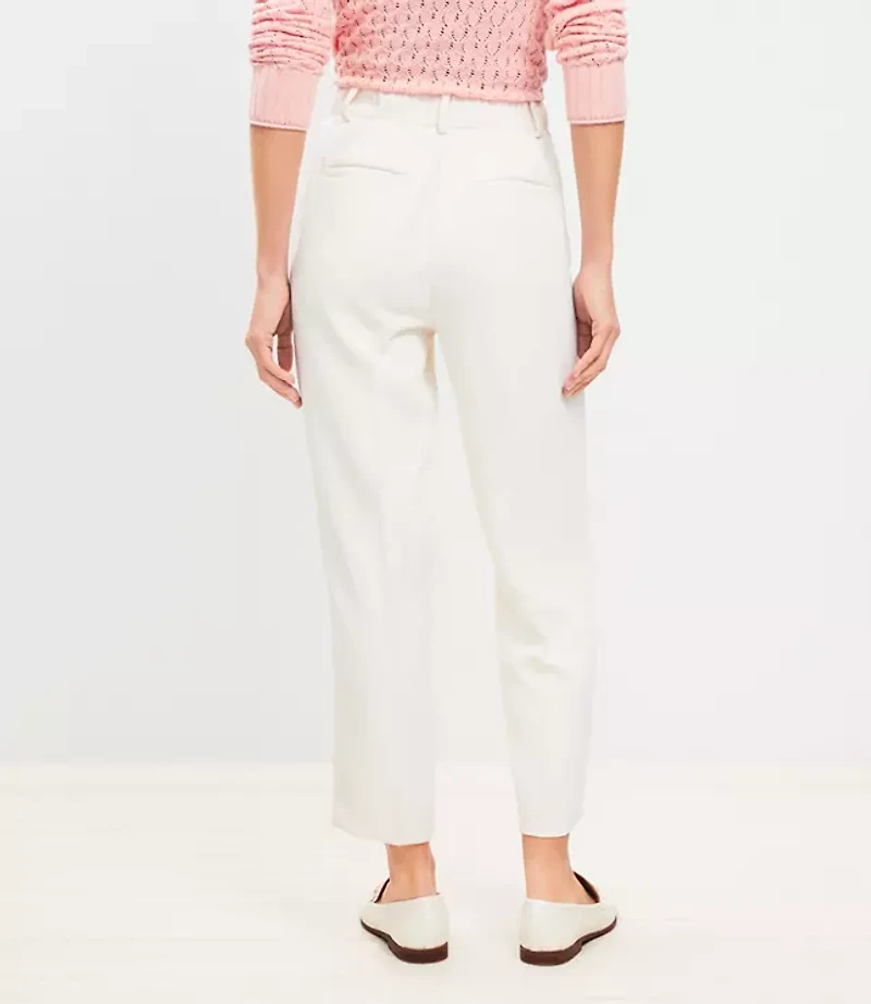 Petite Pleated Tapered Pants in Crepe