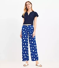 Palmer Wide Leg Crop Pants Shell Print