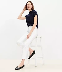 Tall Curvy High Rise Kick Crop Jeans White