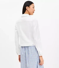 Petite Denim Trucker Jacket White