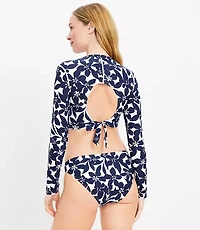 LOFT Beach Plumeria Cutout Rash Guard