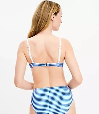 LOFT Beach Gingham Front Tie Underwire Bikini Top