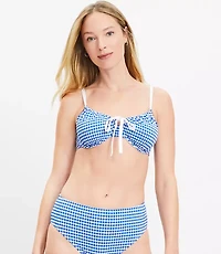 LOFT Beach Gingham Front Tie Underwire Bikini Top