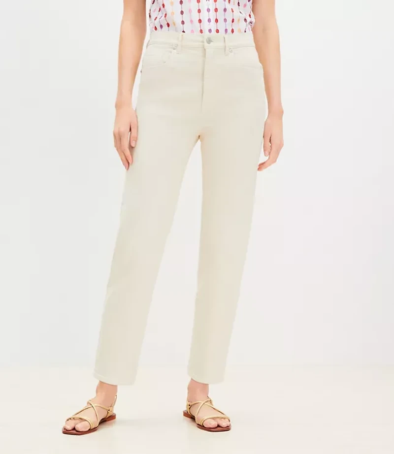 High Rise Slim Jeans in Popcorn