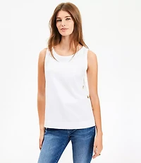 Petite Side Button Tank Top