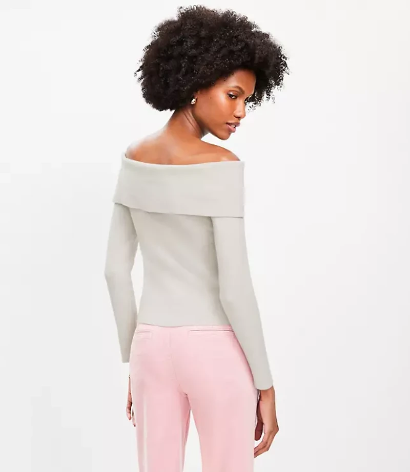 Ribbed Off The Shoulder Sweater