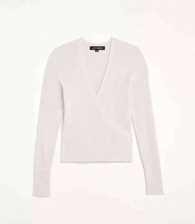 LOFT Versa Ribbed Wrap Sweater