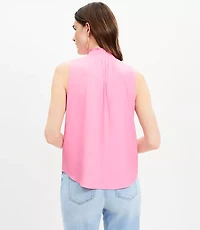 Petite Pleated Ruffle Shell