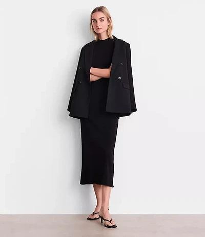 LOFT Versa Sleeveless Mock Neck Midi Sweater Dress