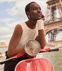 Colorblock Mock Neck Sweater