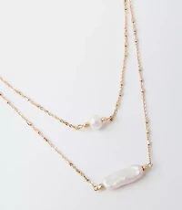 Pearlized Layered Necklace