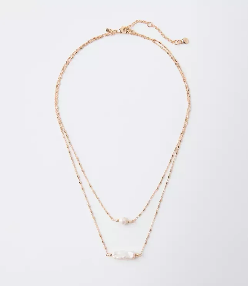 Pearlized Layered Necklace