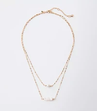 Pearlized Layered Necklace