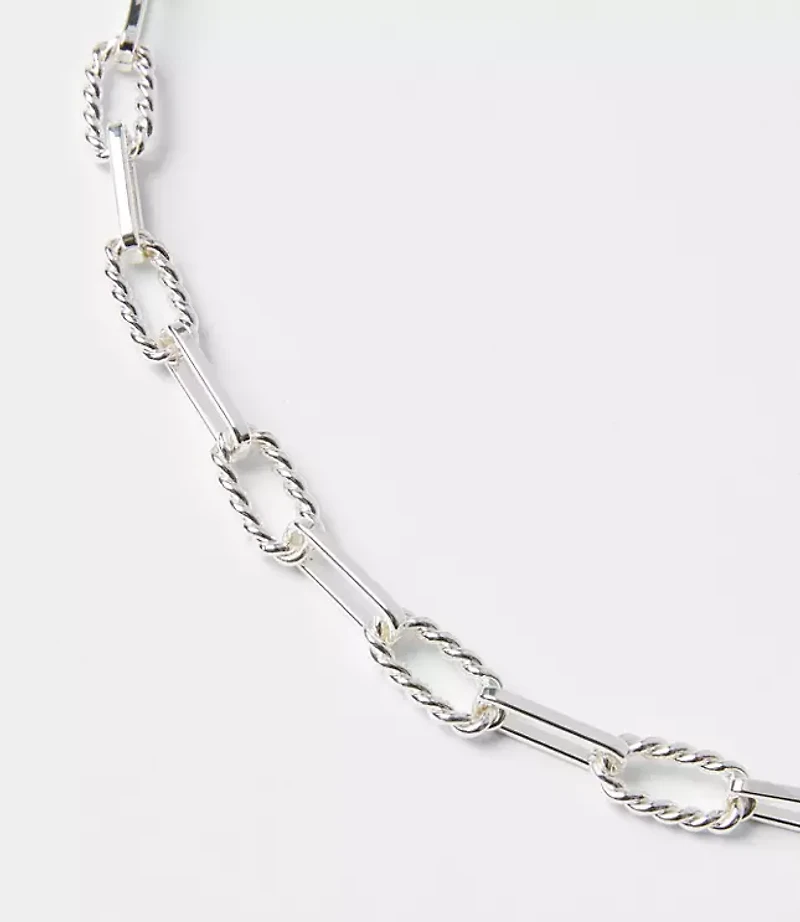 Textured Chain Link Necklace