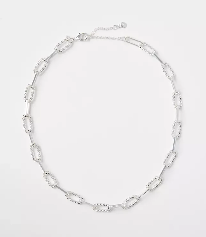Textured Chain Link Necklace