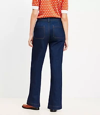 Curvy High Rise Wide Leg Jeans in Dark Rinse Wash