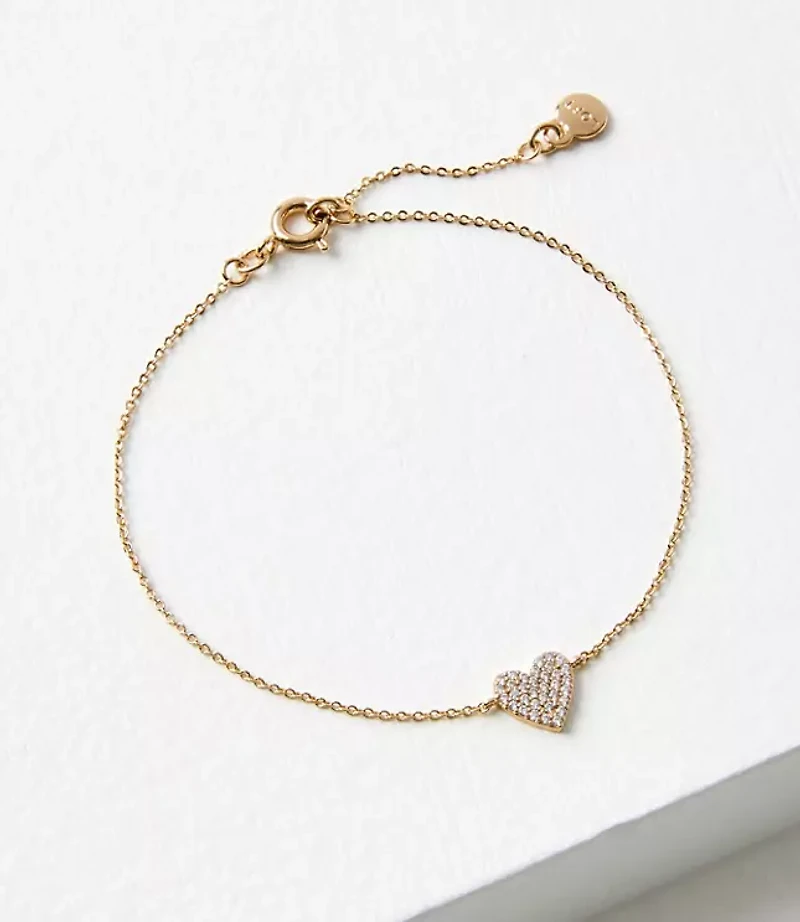 Demi Fine Pave Heart Bracelet