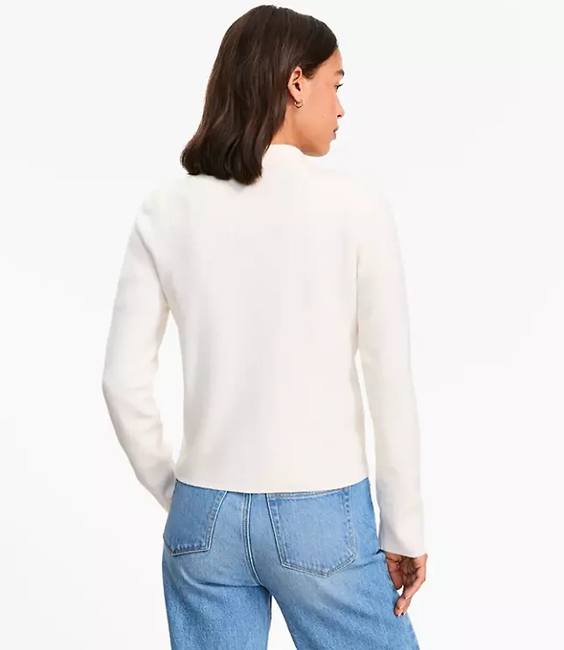 Petite Collared Sweater Jacket