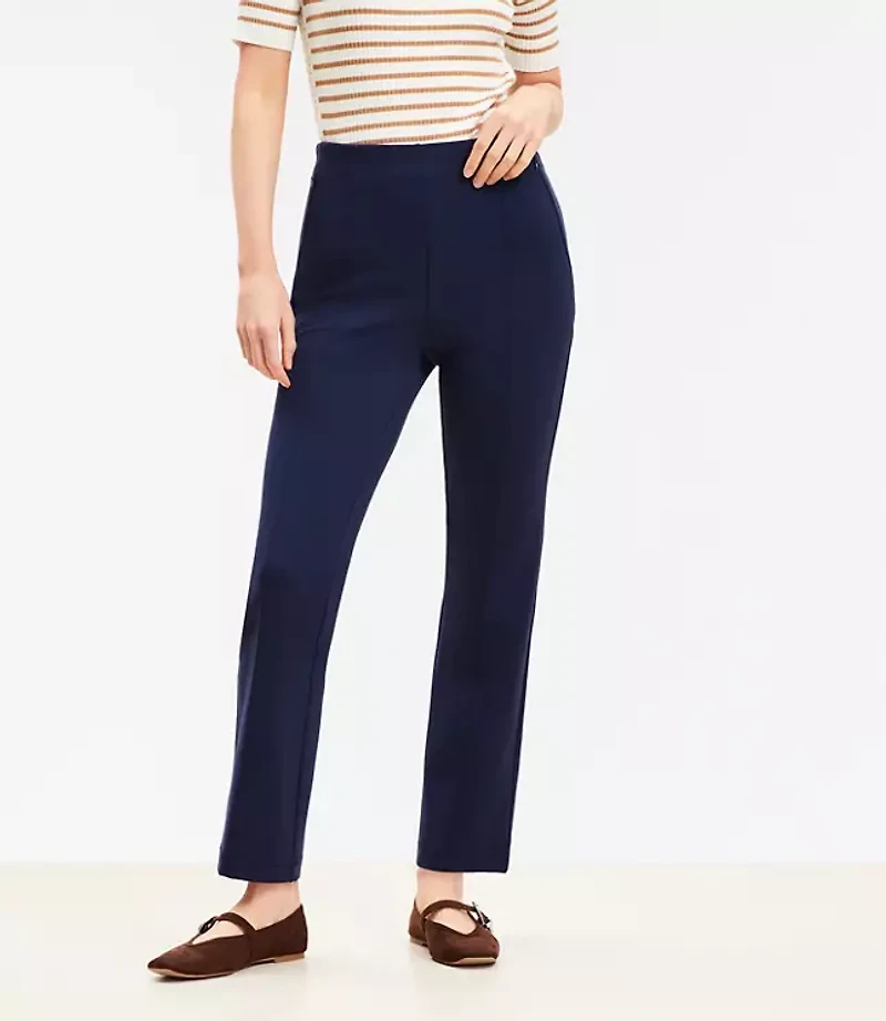 Petite Ponte Straight Pants