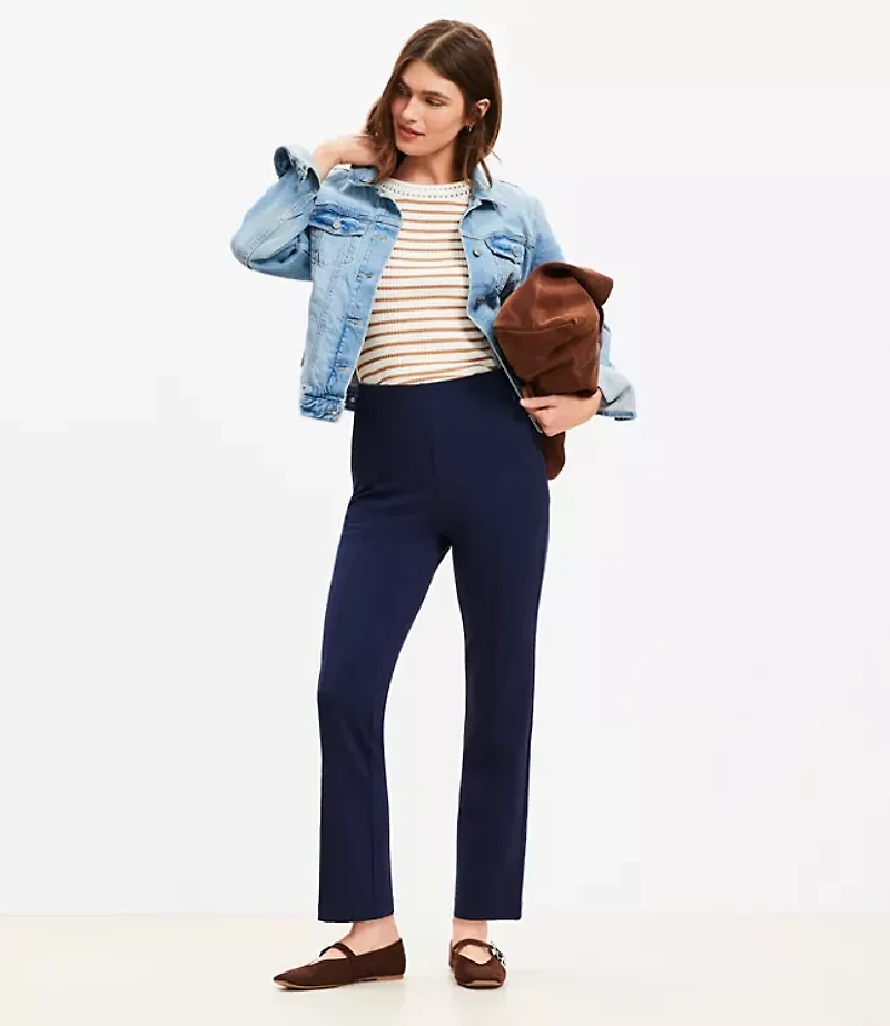 Petite Ponte Straight Pants