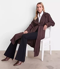 LOFT Versa Crepe Drape Oversized Trench Coat