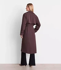 LOFT Versa Crepe Drape Oversized Trench Coat