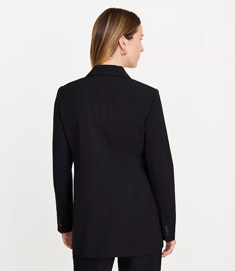 Petite LOFT Versa Seasonless Stretch Double Breasted Blazer