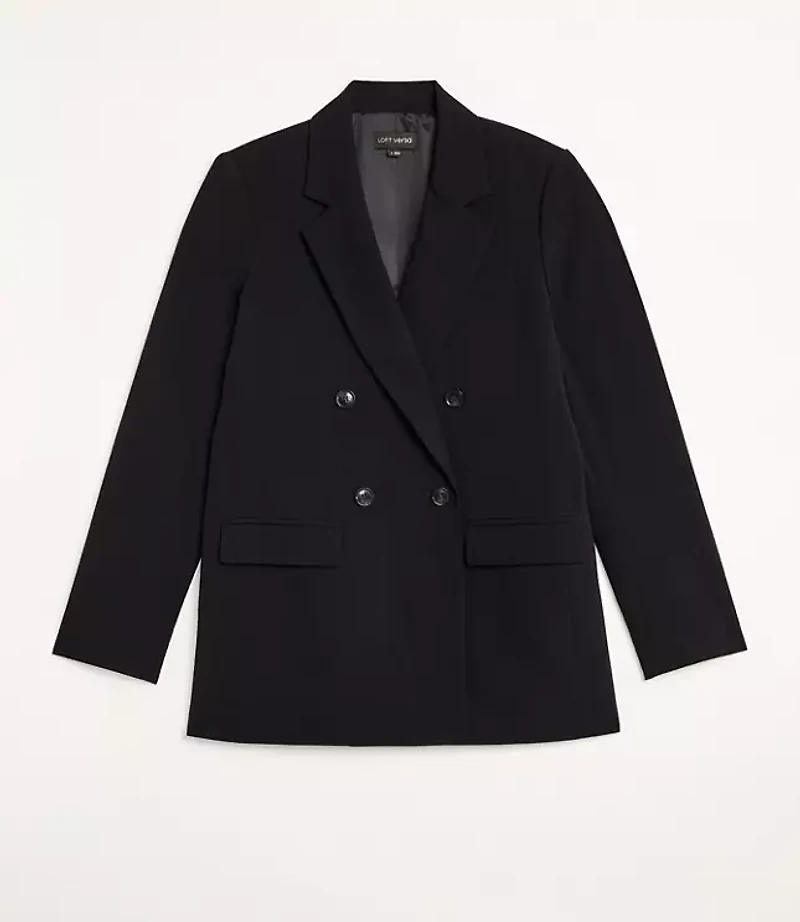 Petite LOFT Versa Seasonless Stretch Double Breasted Blazer